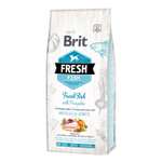 Корм для собак Brit Fresh 12кг для крупных пород рыба и тыква