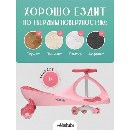 Четырехколесный беговел Velobibi