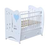 Детская кроватка ВДК, без маятника (белый)