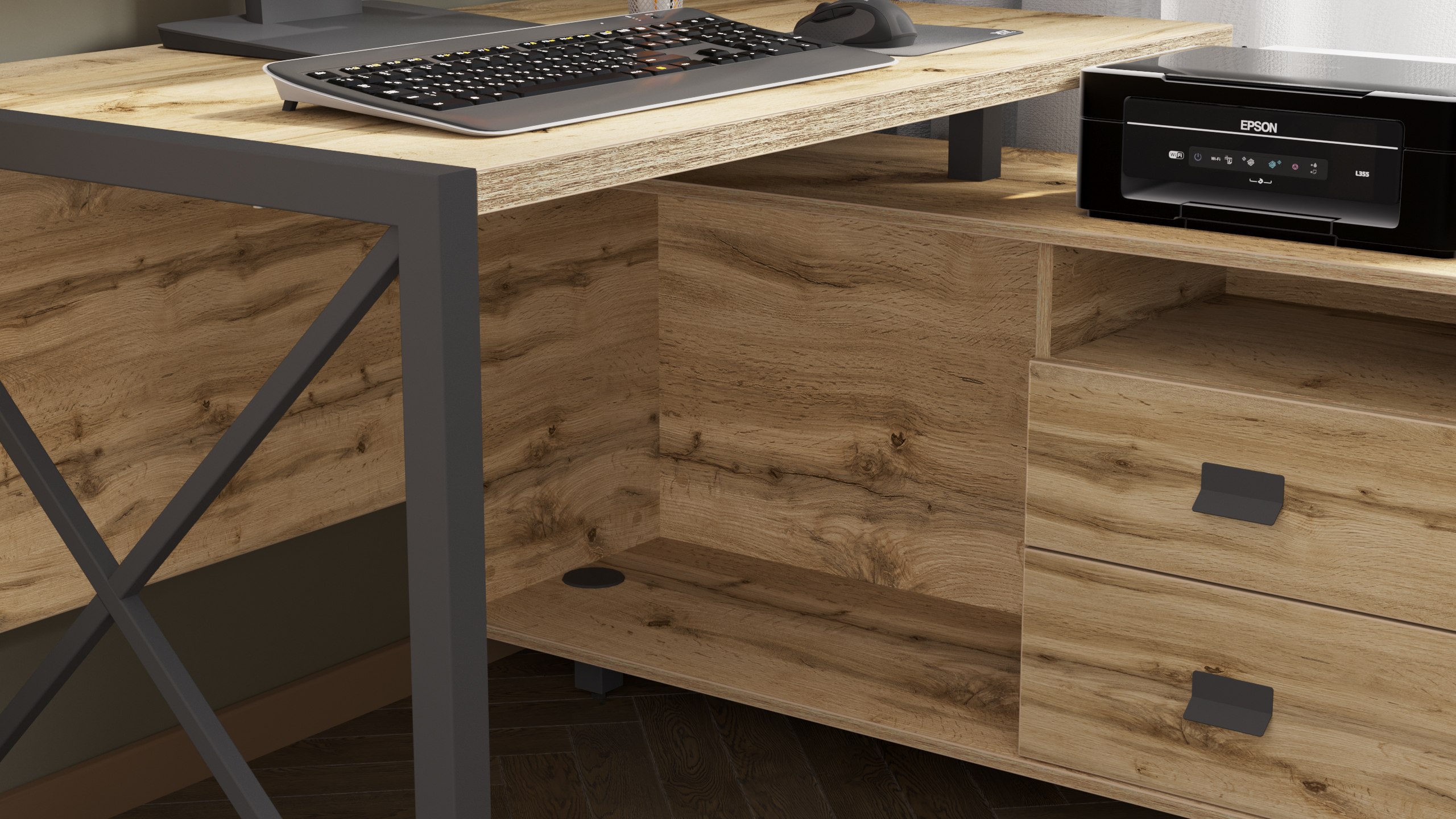 Письменный стол КАЛИФОРНИЯ МЕБЕЛЬ Хардвиг 1200 - фото 2