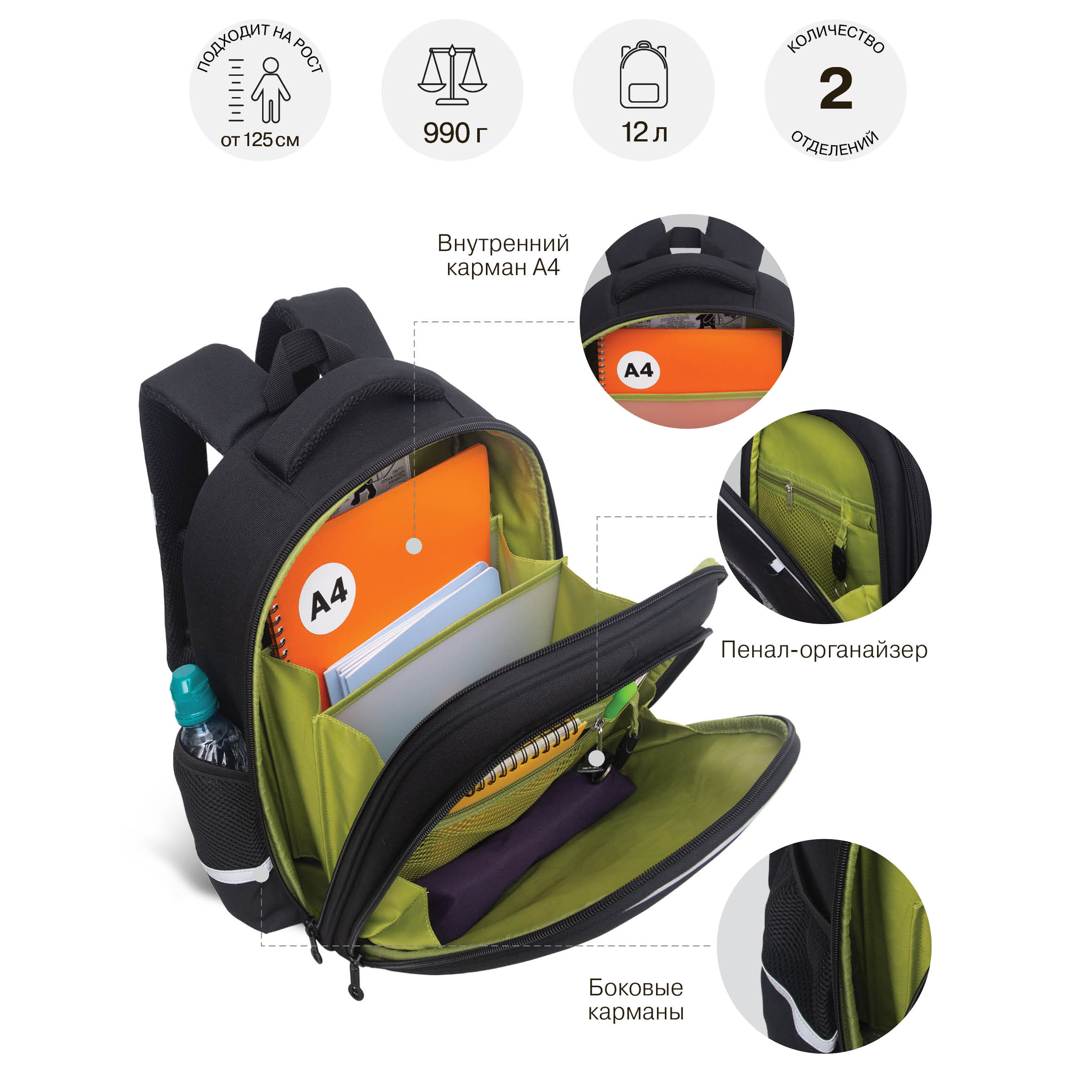 Ранец Grizzly Мишка - фото 9