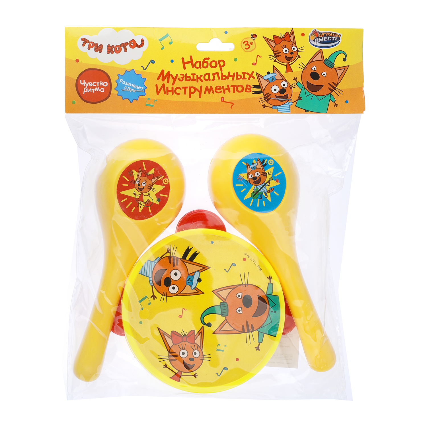Игрушка музыкальная Играем вместе бубен, маракас - фото 2