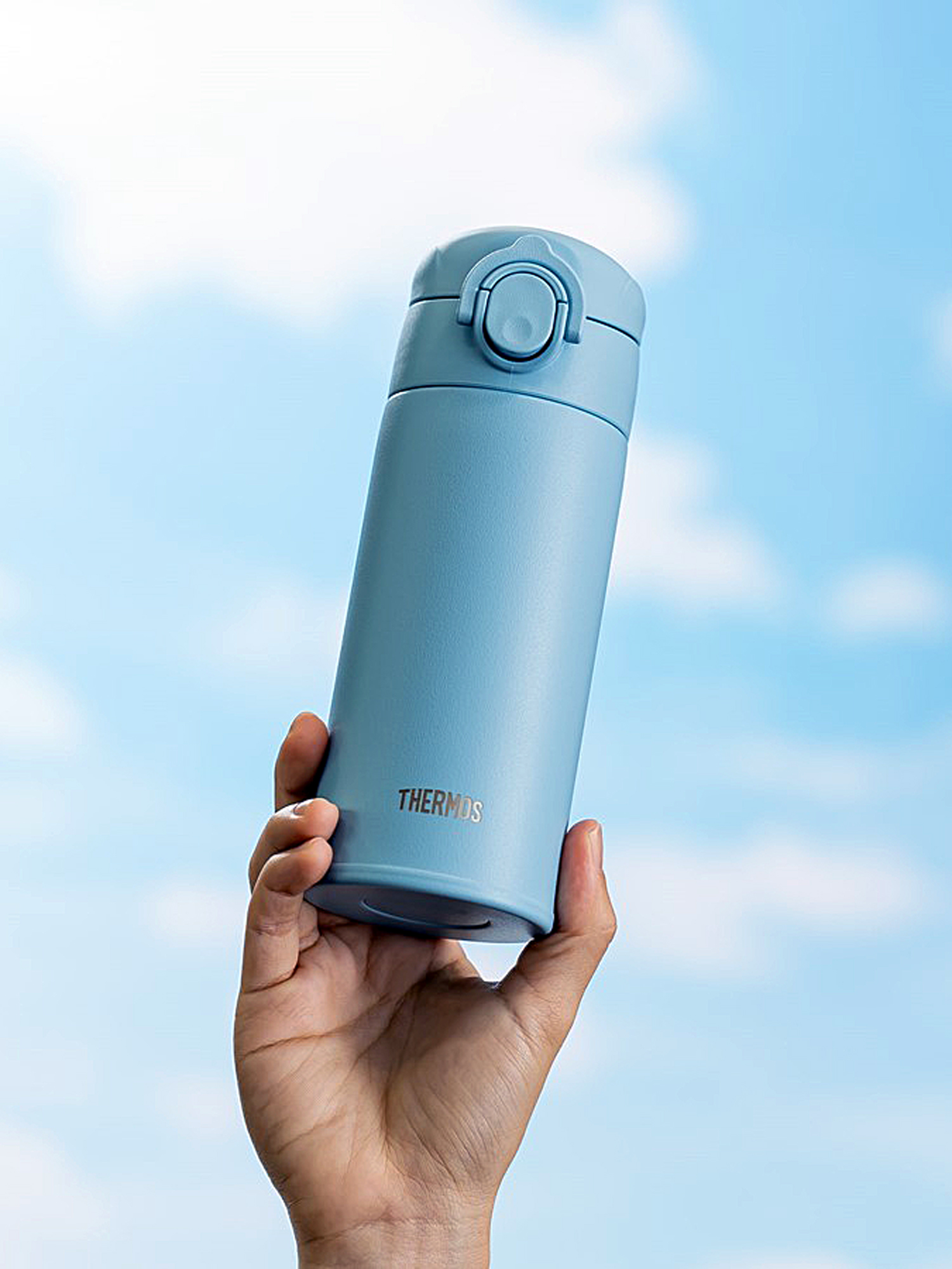 Термокружка для чая кофе 350 мл THERMOS JOK-350 голубая – нержавеющая сталь герметичная тепло/холод 12/12 часов - фото 10