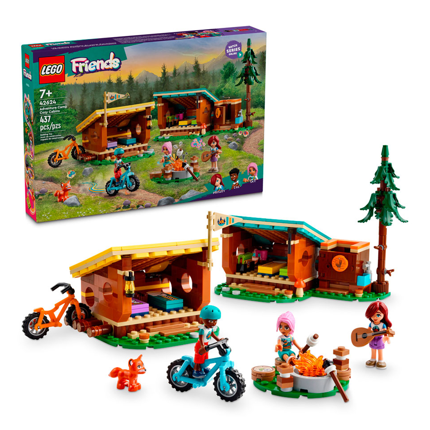 Конструктор LEGO Friends Домики в летнем лагере блочный - фото 1