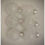 Украшение ёлочное Магия праздника Набор шаров 6шт цвет белый матовый