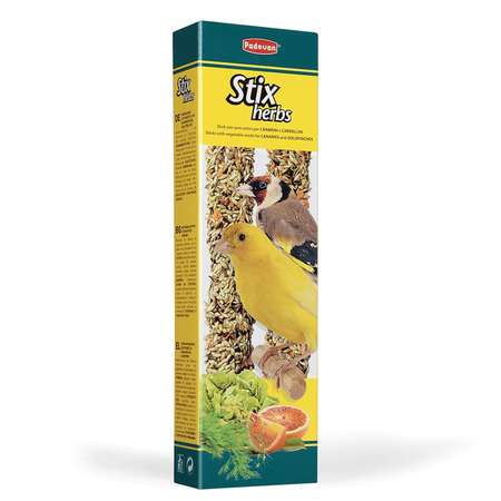Лакомство для канареек PADOVAN Stix Палочки антистрессовые с травами 0.08кг