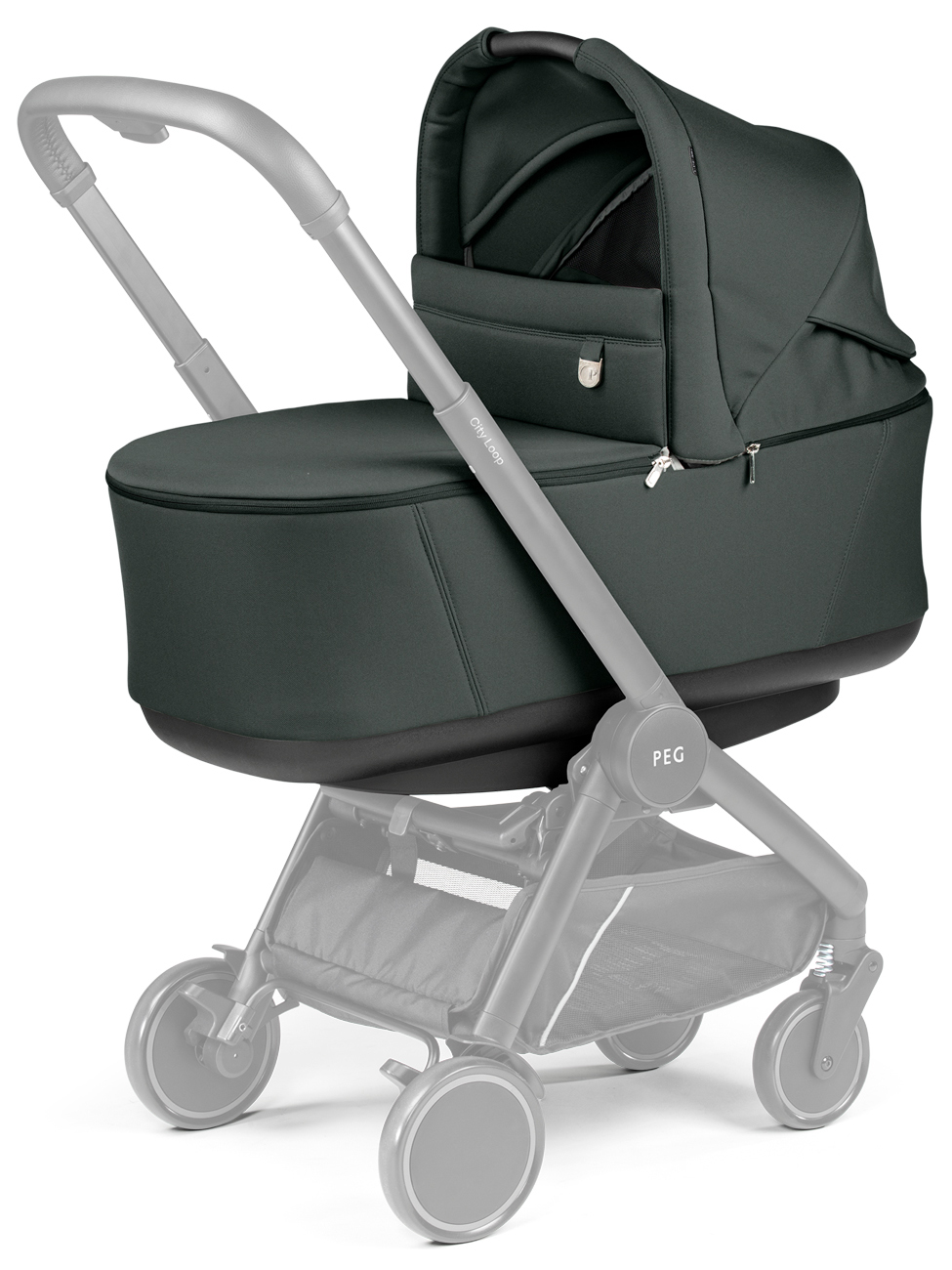 Коляска люлька Peg-Perego City Loop зеленый - фото 2