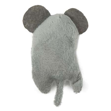 Игрушка для кошек Barbaks Мятная мышь мягкая с кошачьей мятой 12*6*4см Серая