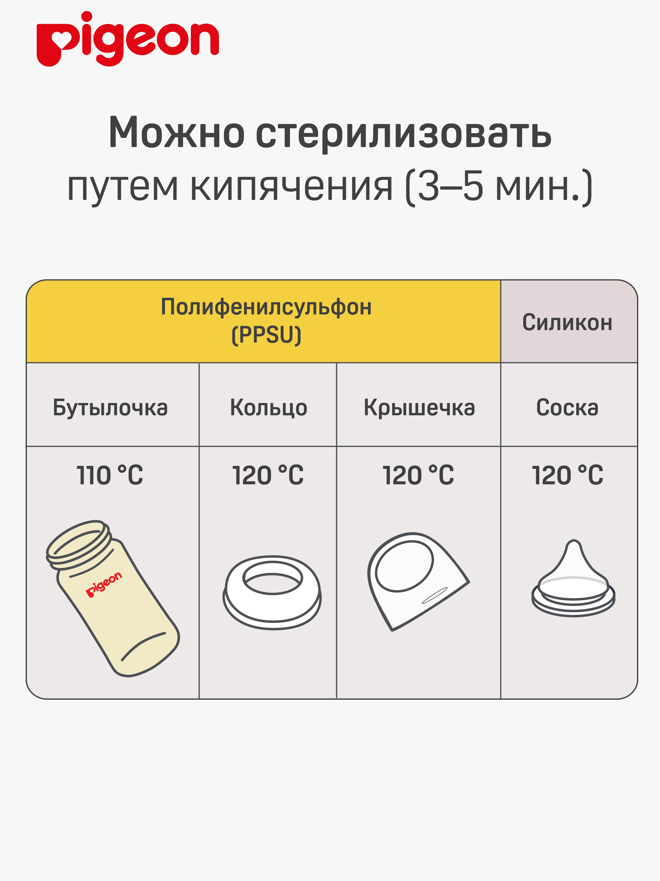 Бутылочка Pigeon 240 мл - фото 7