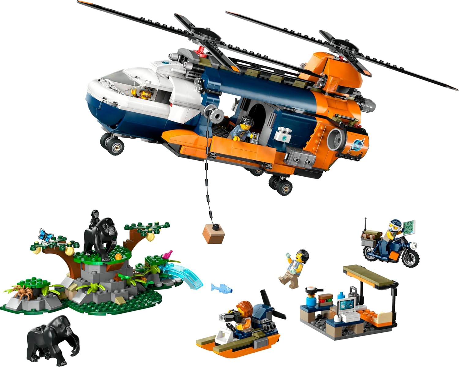 Конструктор LEGO City Jungle Explorer Helicopter блочный - фото 2