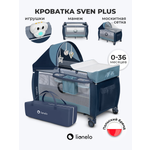 Кровать манеж Lionelo Sven Plus Blue Navy