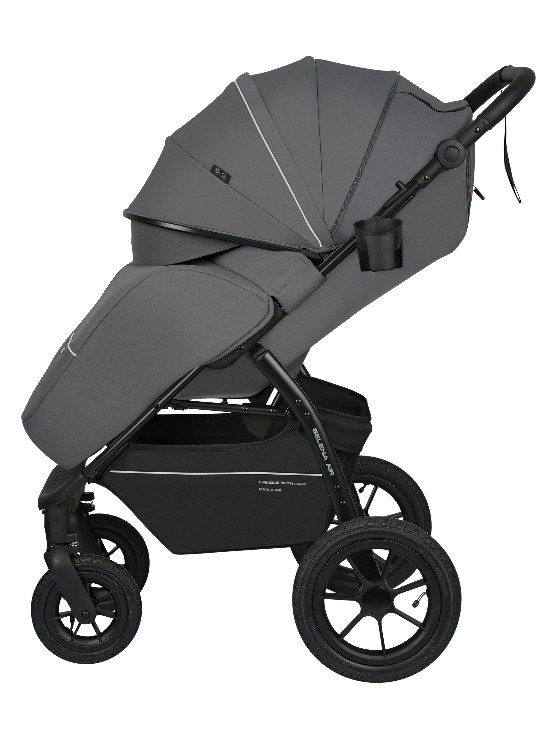 Коляска прогулочная JOVOLA Selena Air new темно-серый - фото 9