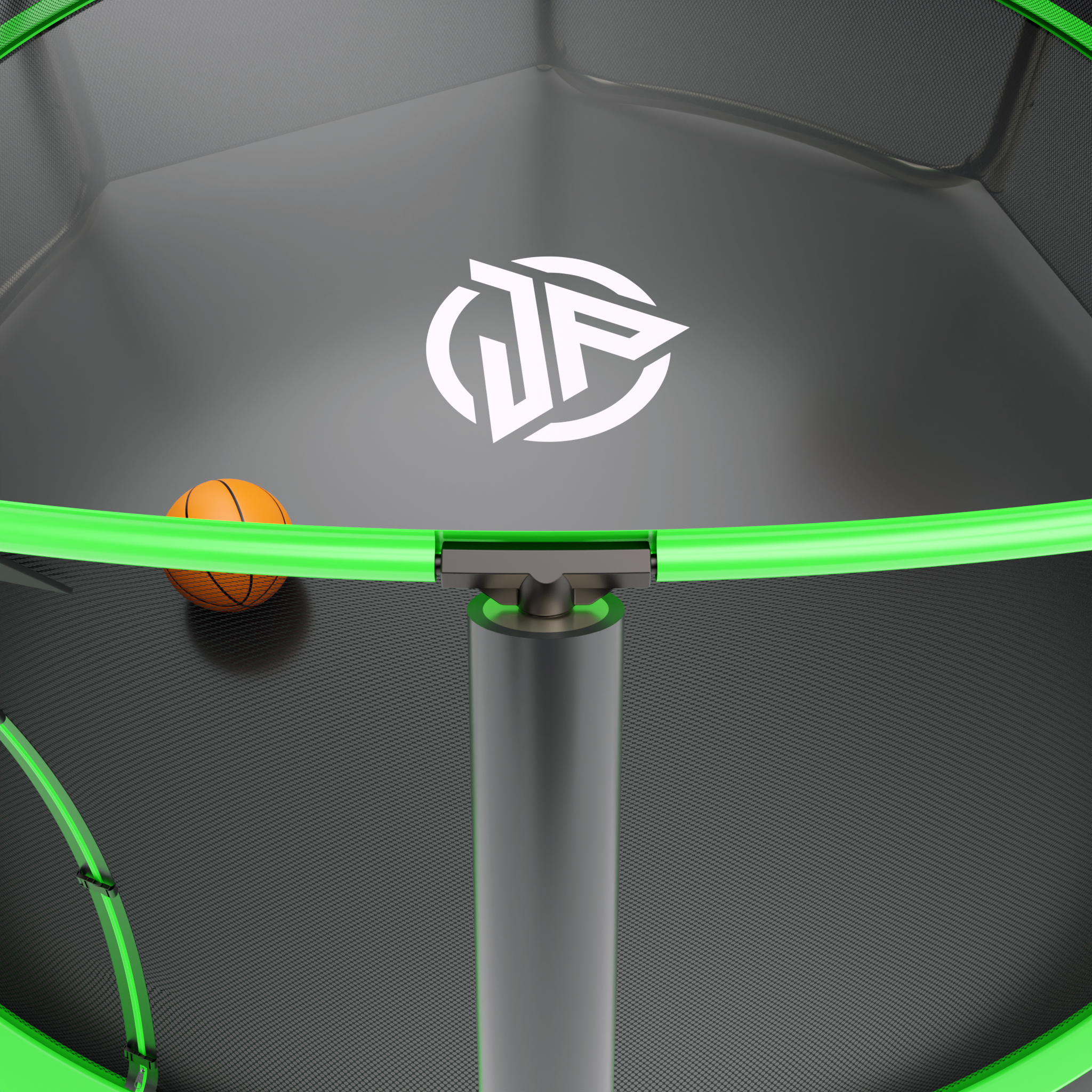 Батут Jump Power 8 ft Pro Inside Basket green - фото 4