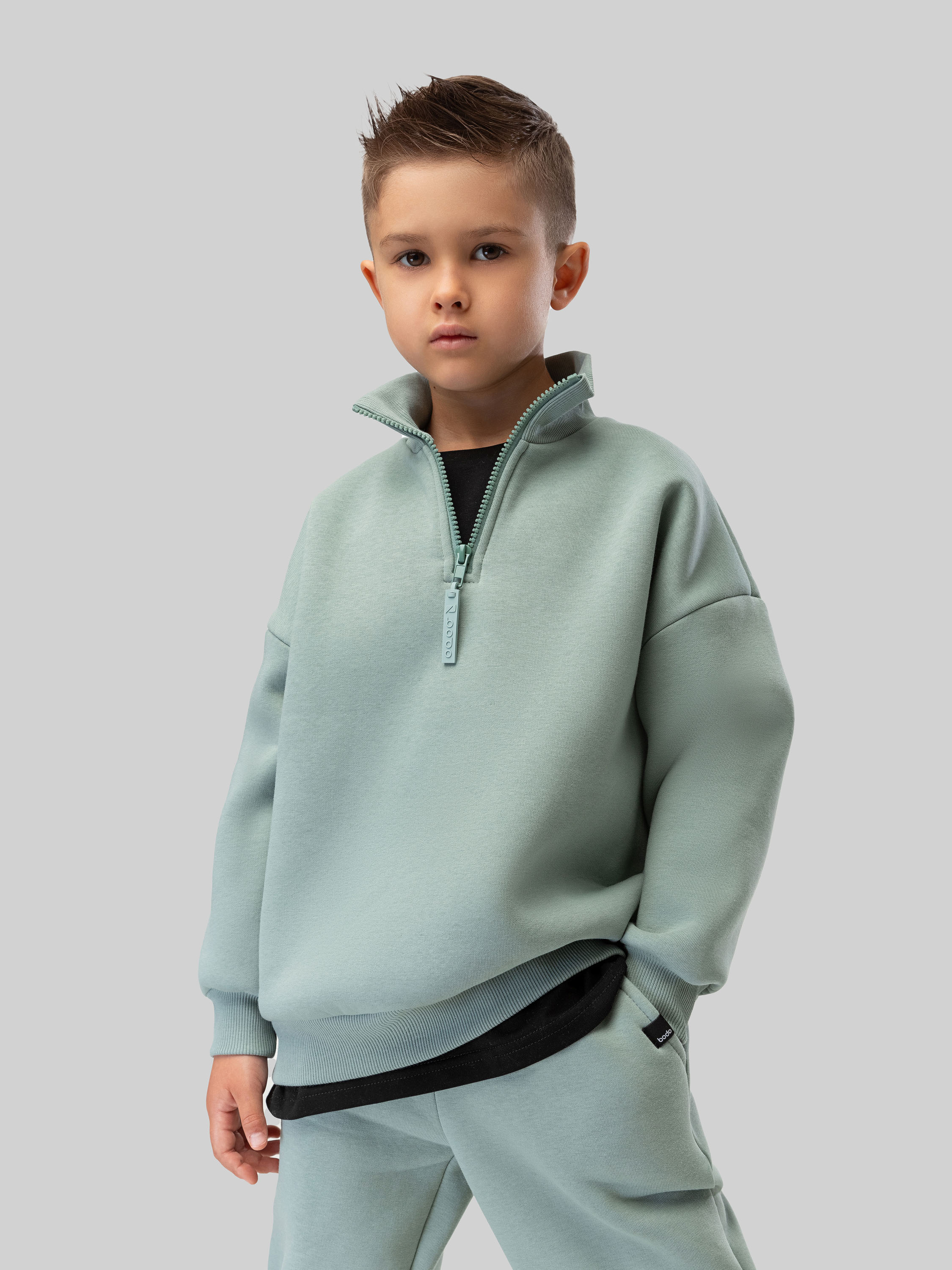 Костюм спортивный Bodo 11-599MU_серо-зеленый - фото 6