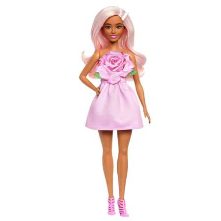 Кукла модельная Barbie Fashionistas в розовом платье