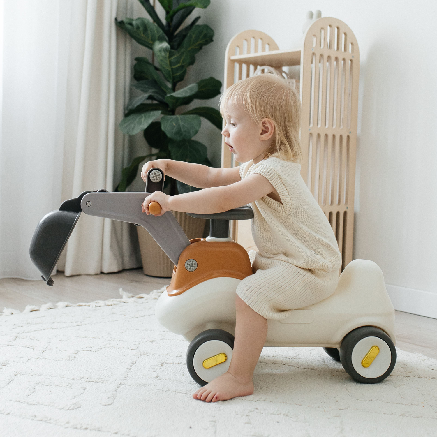 Каталка UNIX Kids Brown коричневый - фото 17