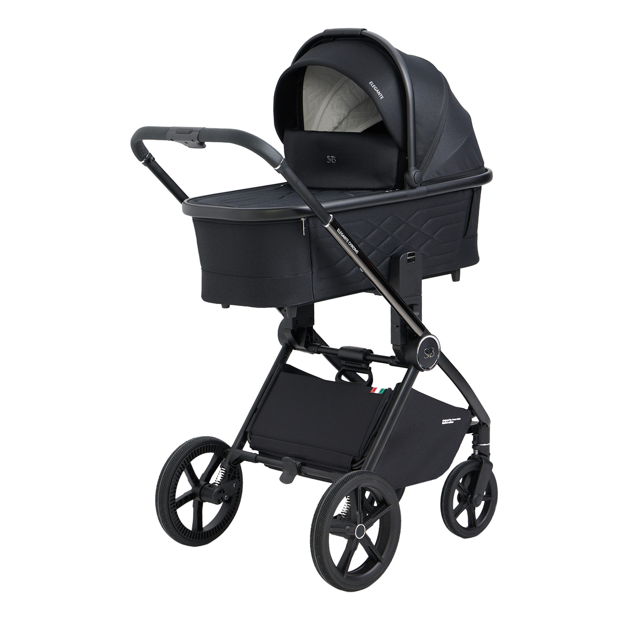 Коляска 3в1 Sweet Baby Elegante Chrome Black черный - фото 21