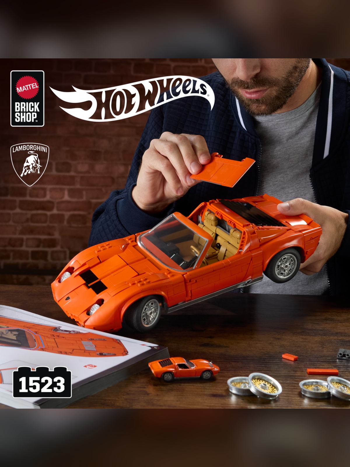 Конструктор Brick Shop Lamborghini Miura 1523 дет. - фото 5