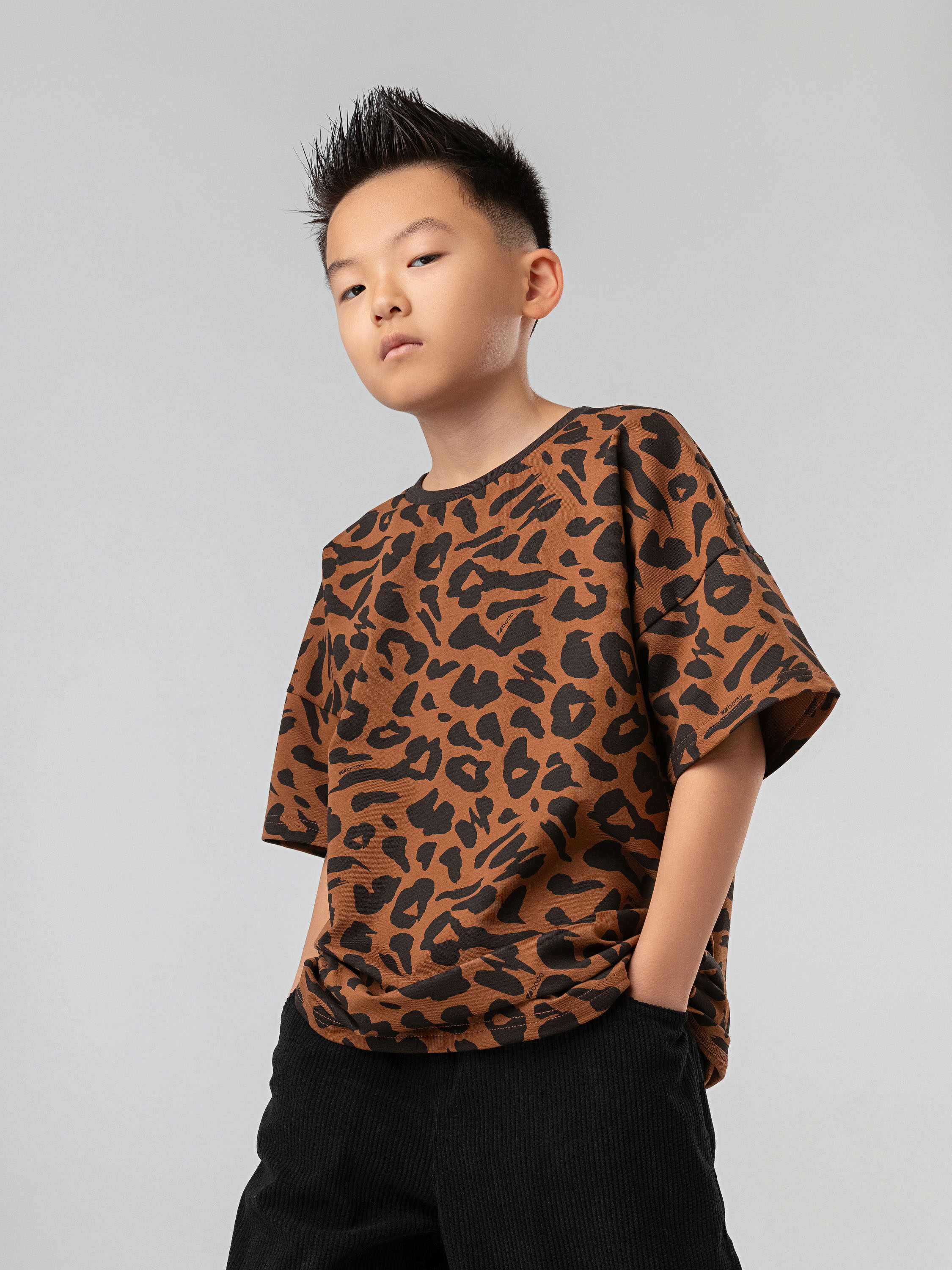 Футболка Bodo 36-122MU_коричневый (черный) - фото 1