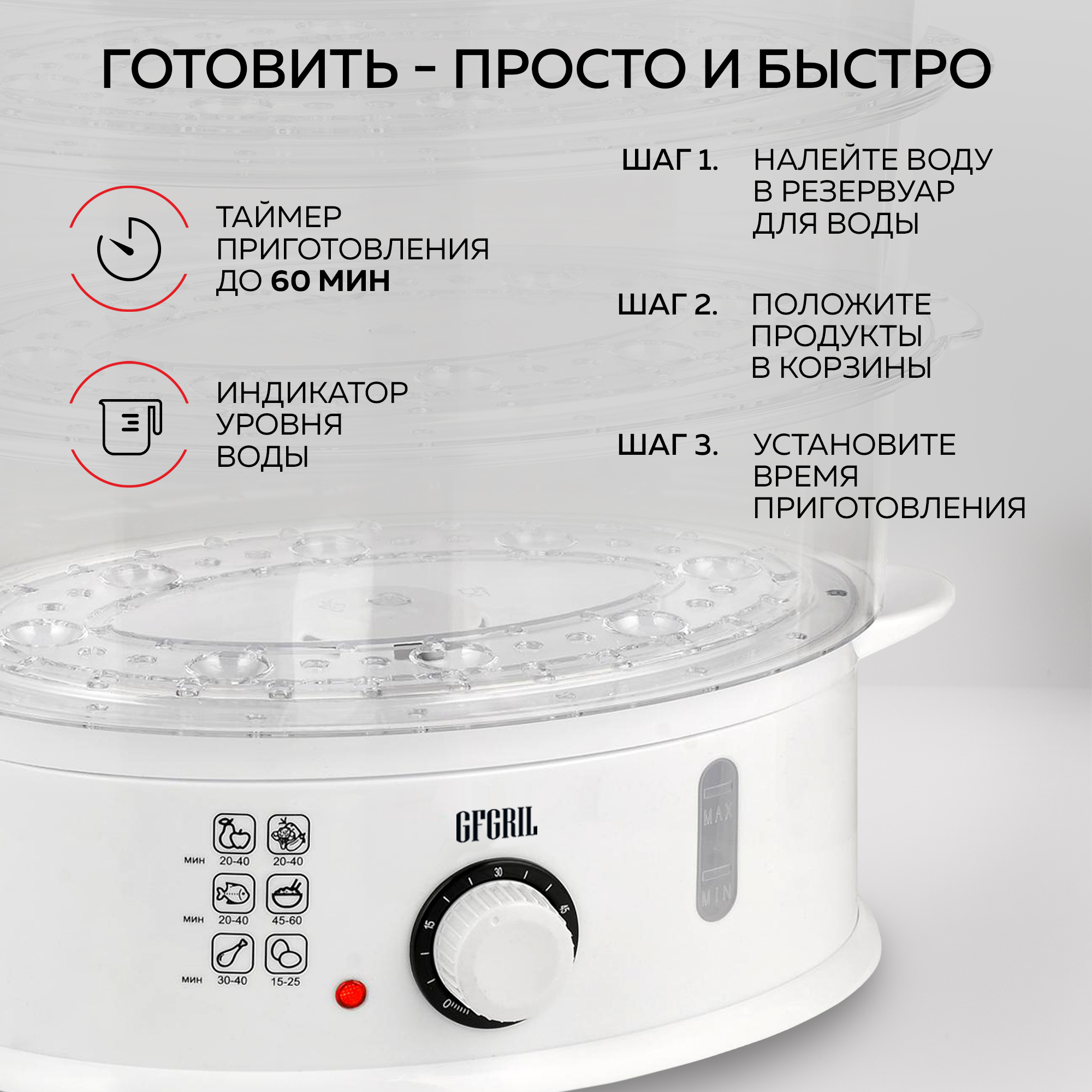 Пароварка GFGRIL - фото 12