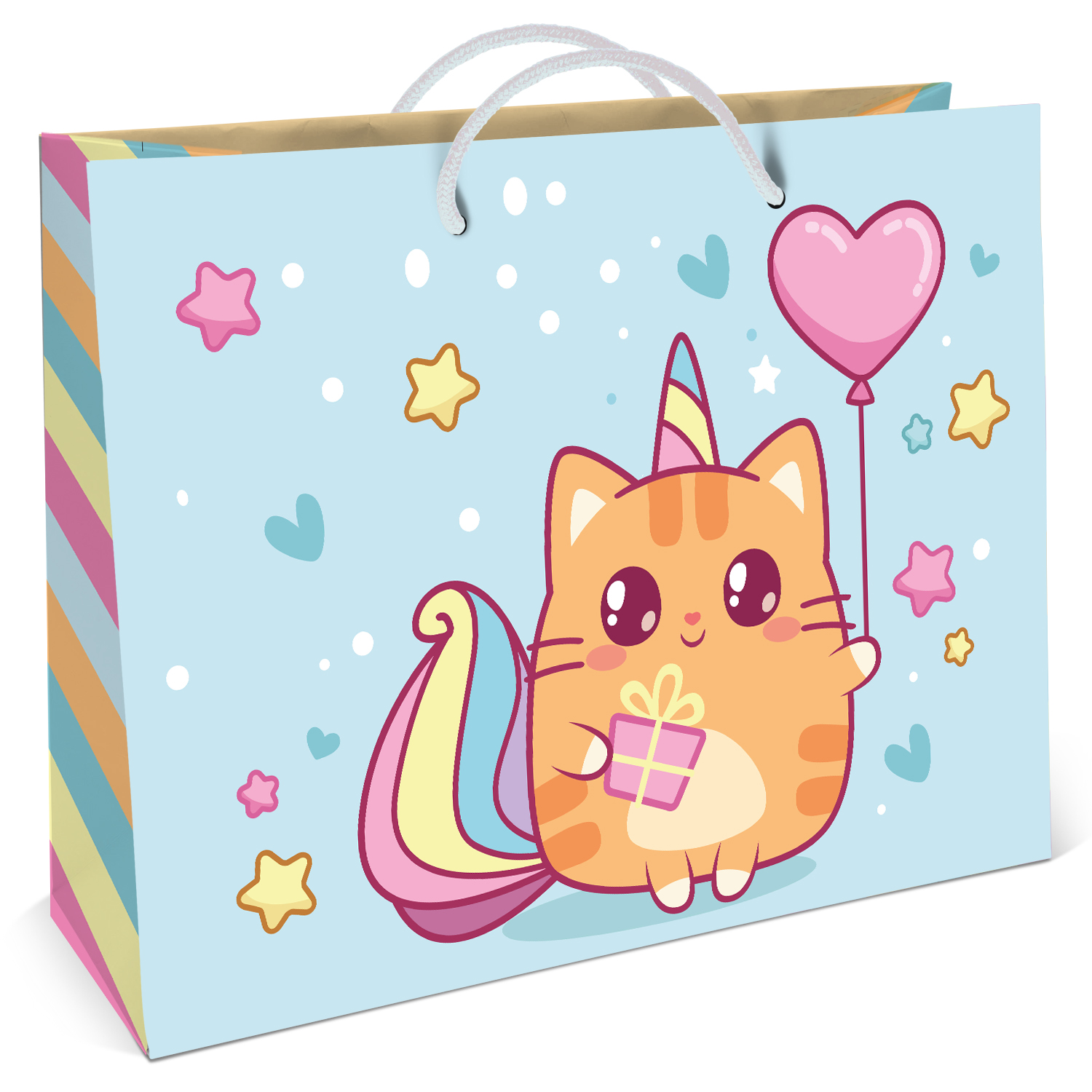 Пакет подарочный ND PLAY Котики кавайи 40*30см - фото 1