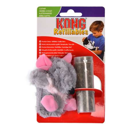 Игрушка для кошек KONG Крыса с тубом кошачьей мяты NR45