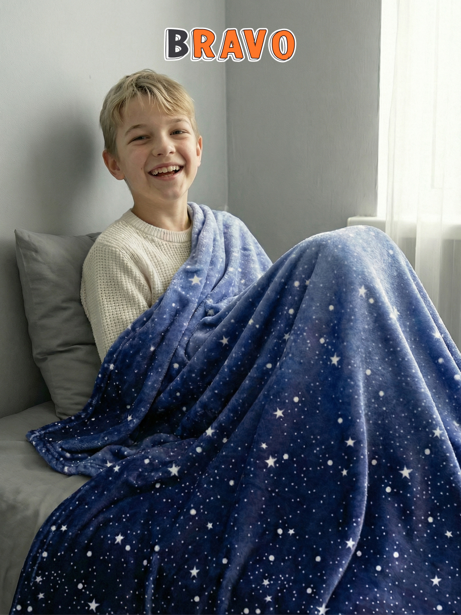 Покрывало BRAVO Звездочка 150 x 200 см велсофт - фото 2