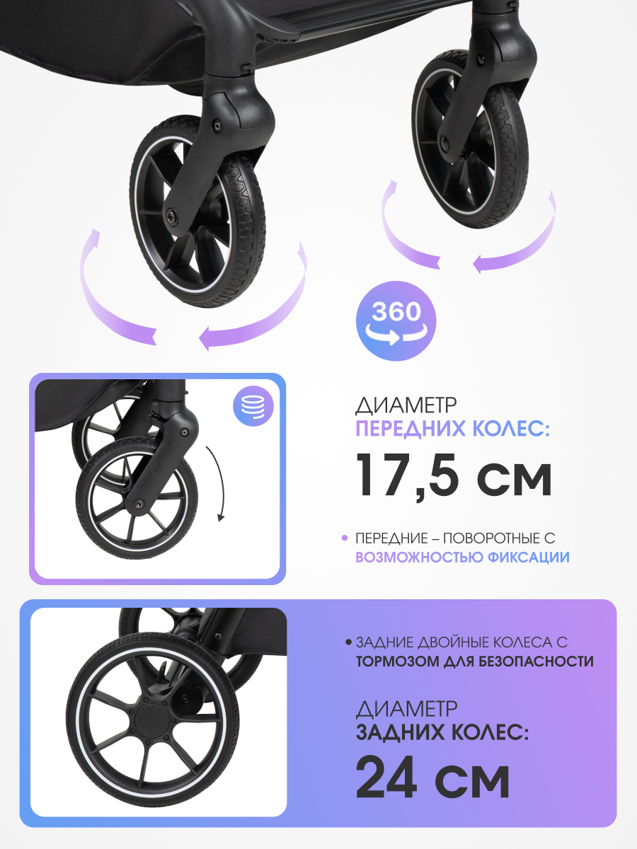 Коляска прогулочная Costa Mika коричневый - фото 5