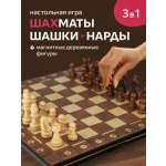 Настольная игра Рыжий кот 3в1 Шахматы, шашки, нарды