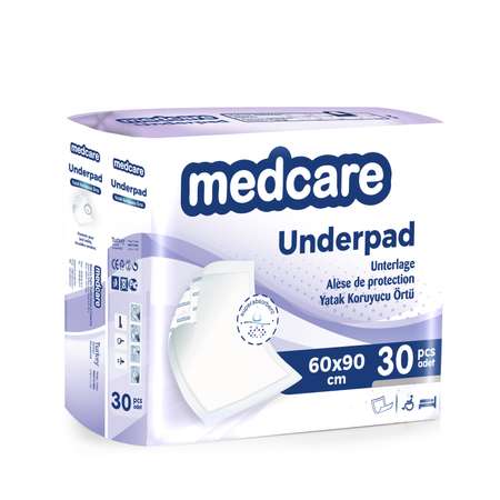 Пелёнки одноразовые MedCare 60х90 см 30 шт.