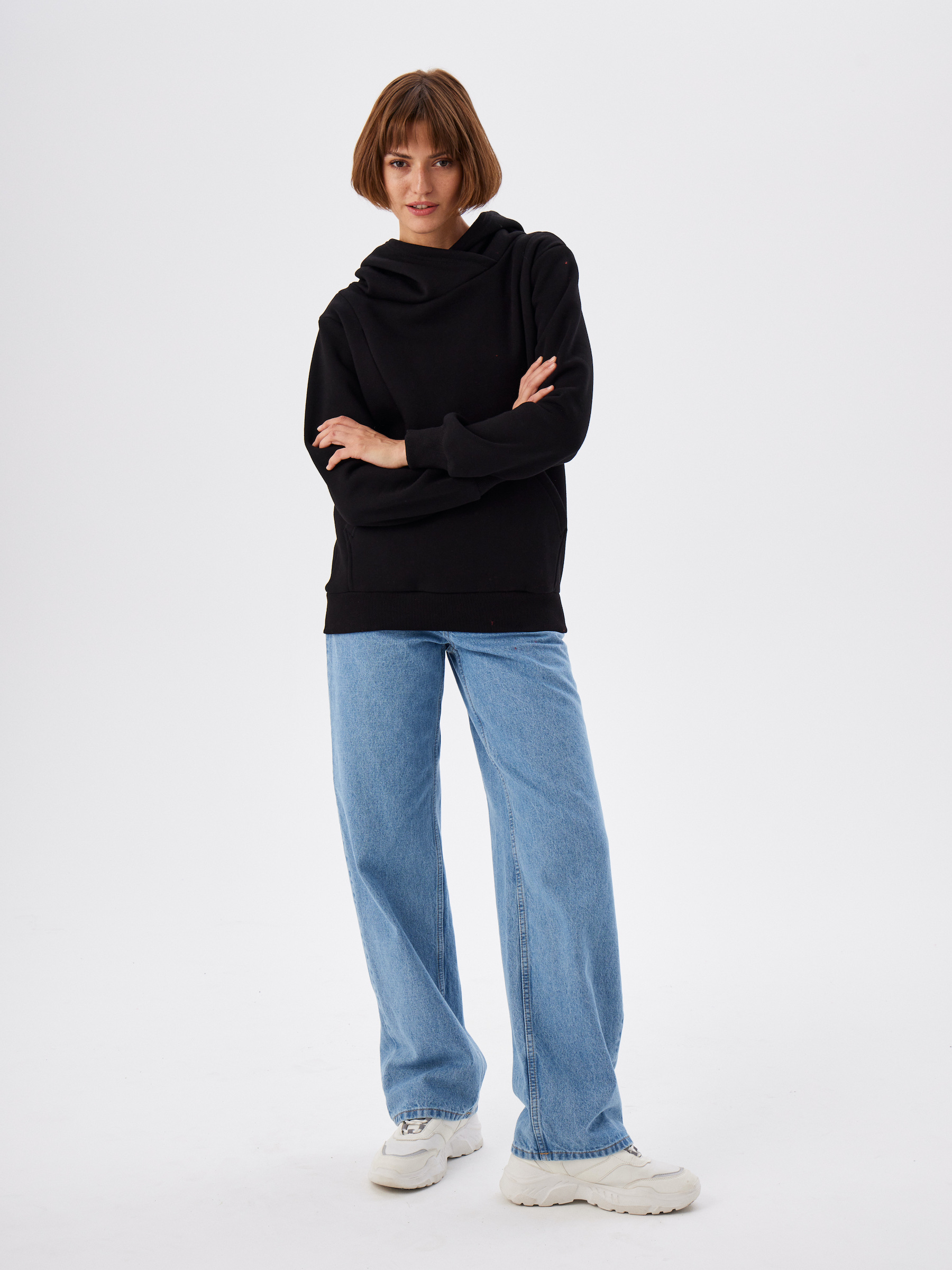 Худи для беременных и кормящих Proud Mom ХОБЛ-0500-черный - фото 6