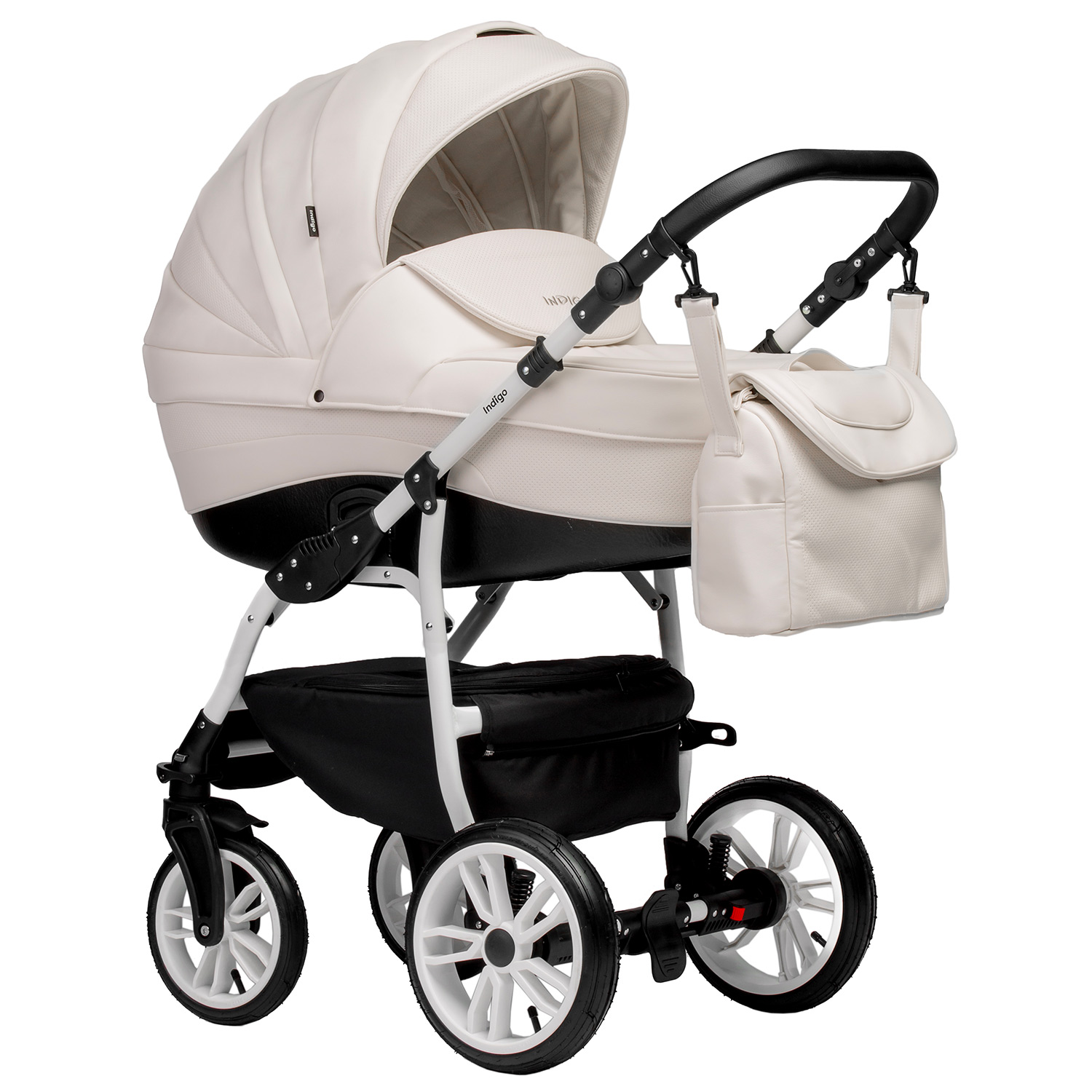 Коляска 2в1 Indigo Special 01 белый - фото 1