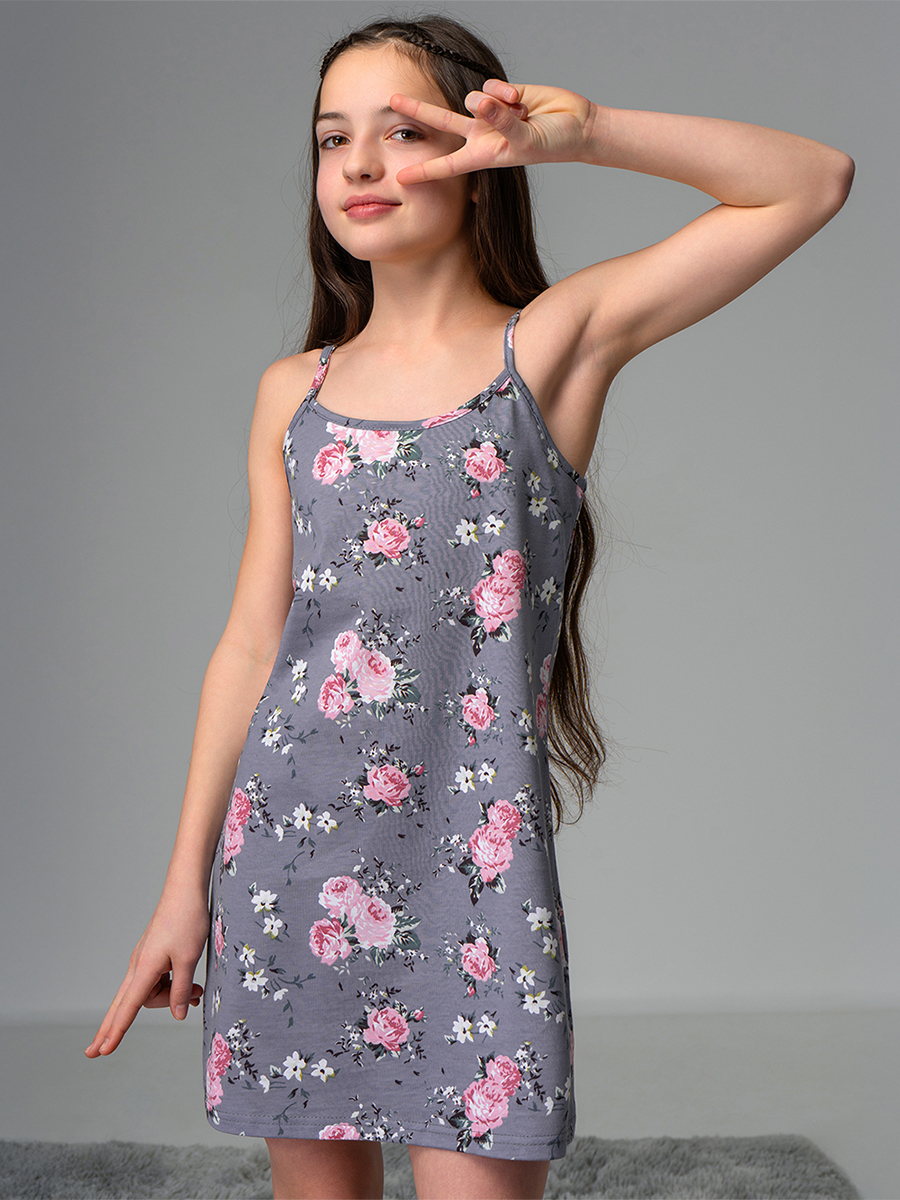 Сорочка ночная HappyFox HF3001MSPцветы.на.сером - фото 9