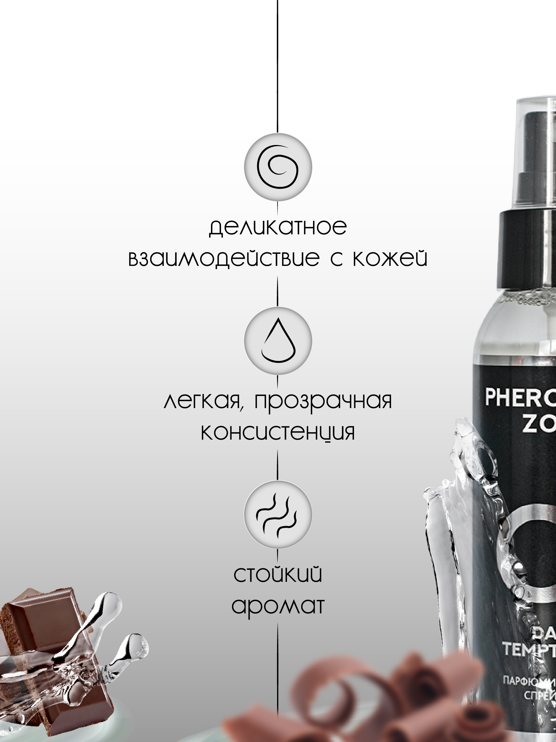 Спрей мужской LIV DELANO PheroMone Zone Парфюмированный Dark Temptation 100 мл - фото 2