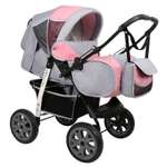 Коляска трансформер alis Amelia розовый