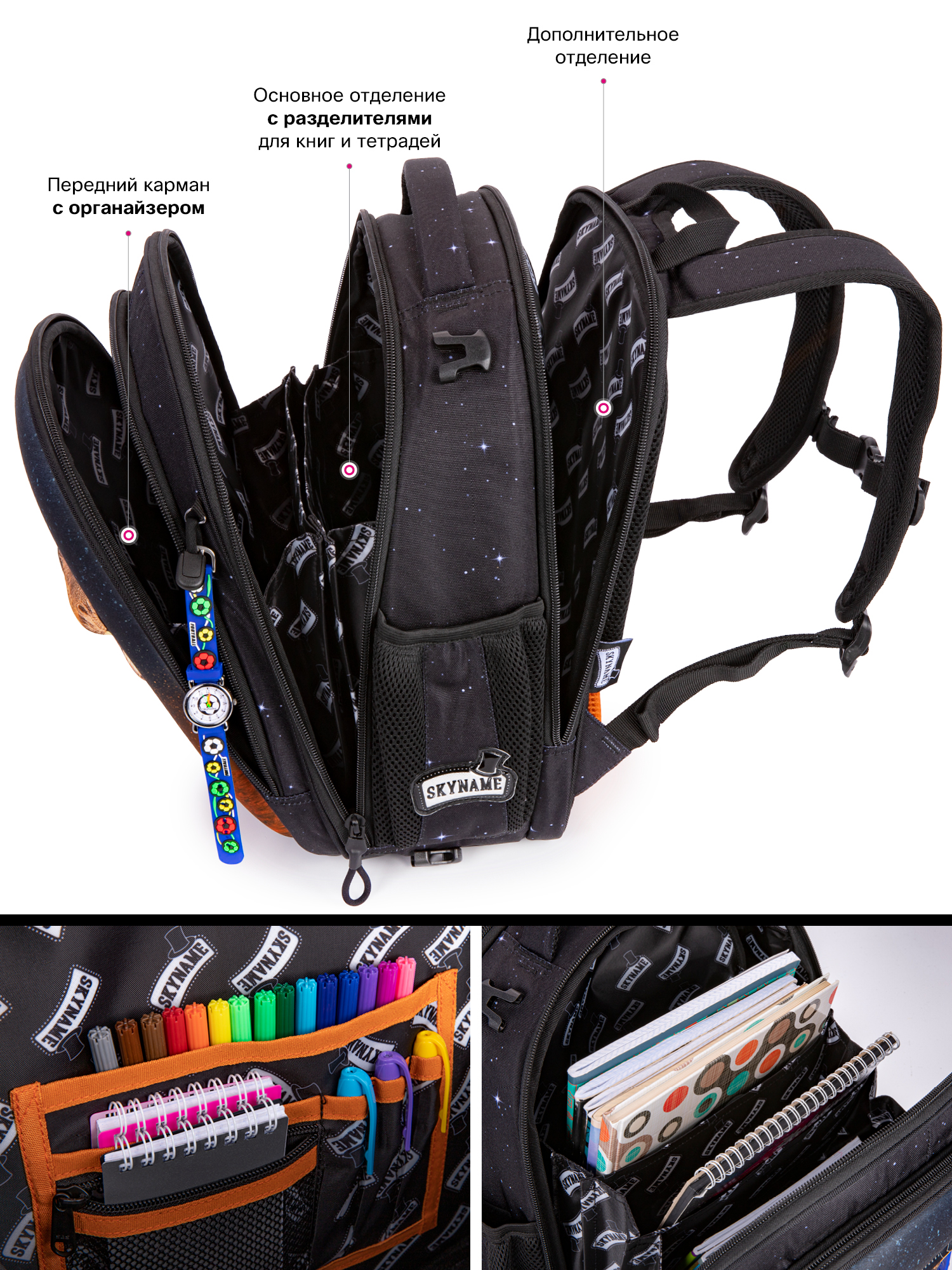 Рюкзак SkyName 16л анатомическая спинка+мешок - фото 12