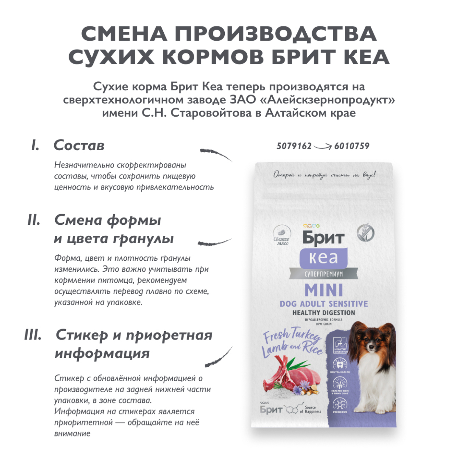 Сухой корм Brit Кеа Mini Dog Adult Sensitive Healthy Digestion с индейкой ягненком и рисом 1.5кг - фото 7