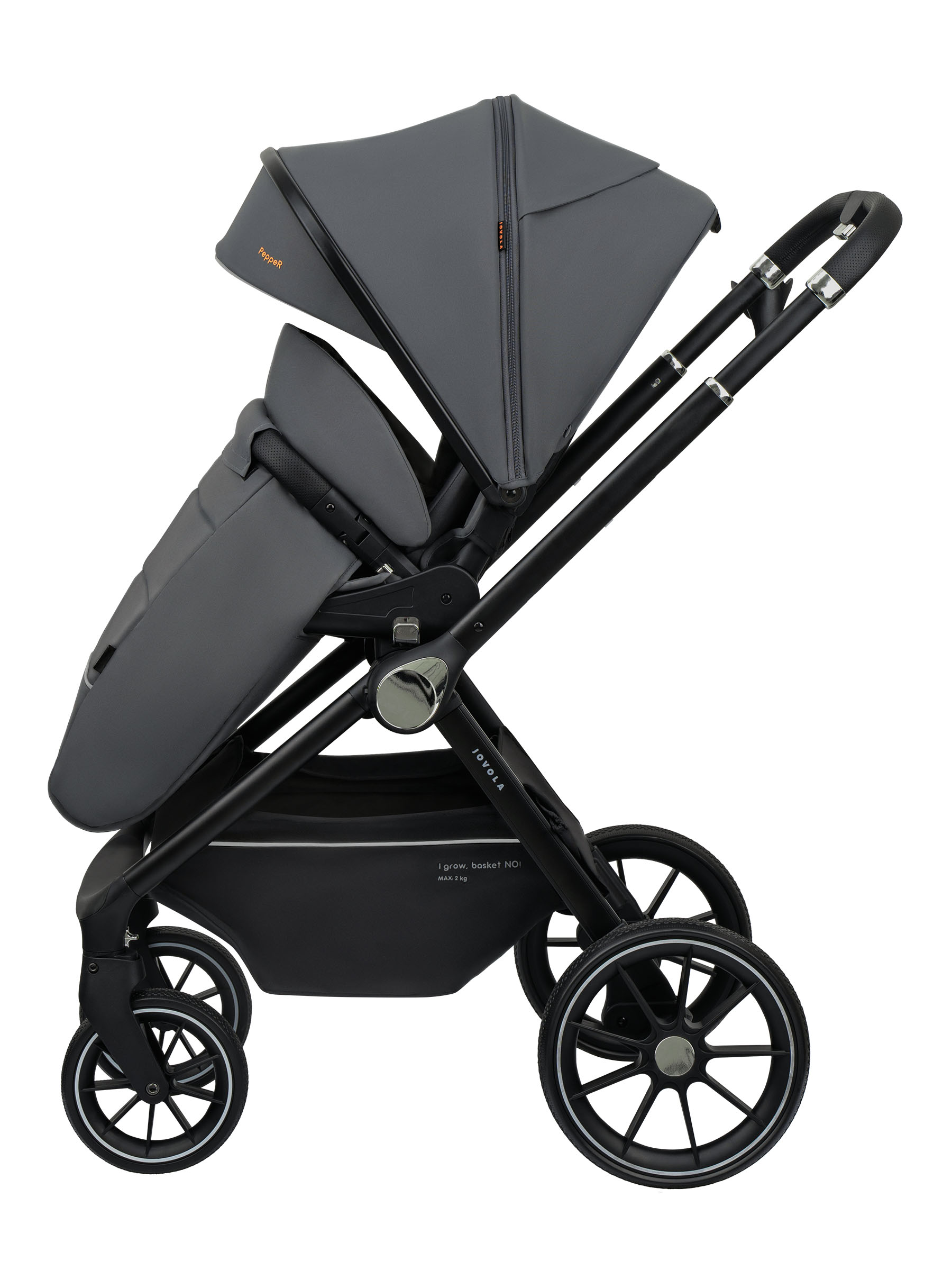 Коляска прогулочная JOVOLA Pepper всесезонная серый - фото 13