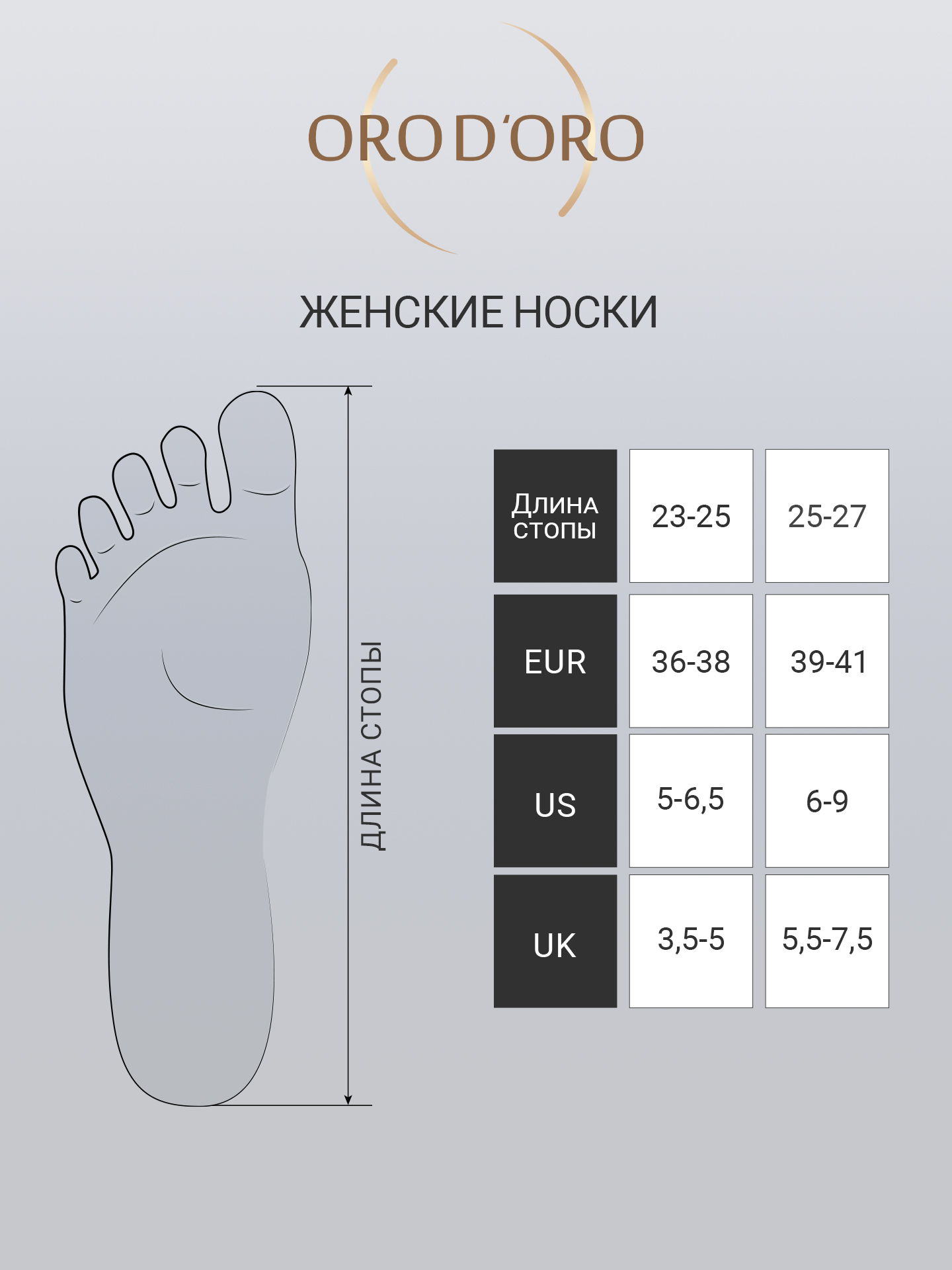 Носки ORODORO 129/129 N/White - фото 4