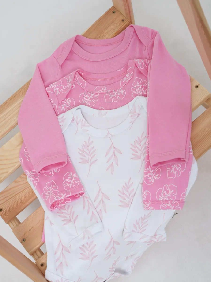 Боди 3 шт Супер Пупс нбр/3пр/боди/SK20розовыйлисточкиветочки - фото 20