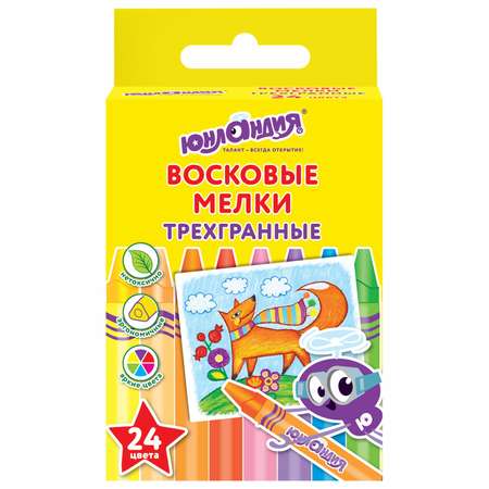 Восковые мелки Юнландия 24 шт.