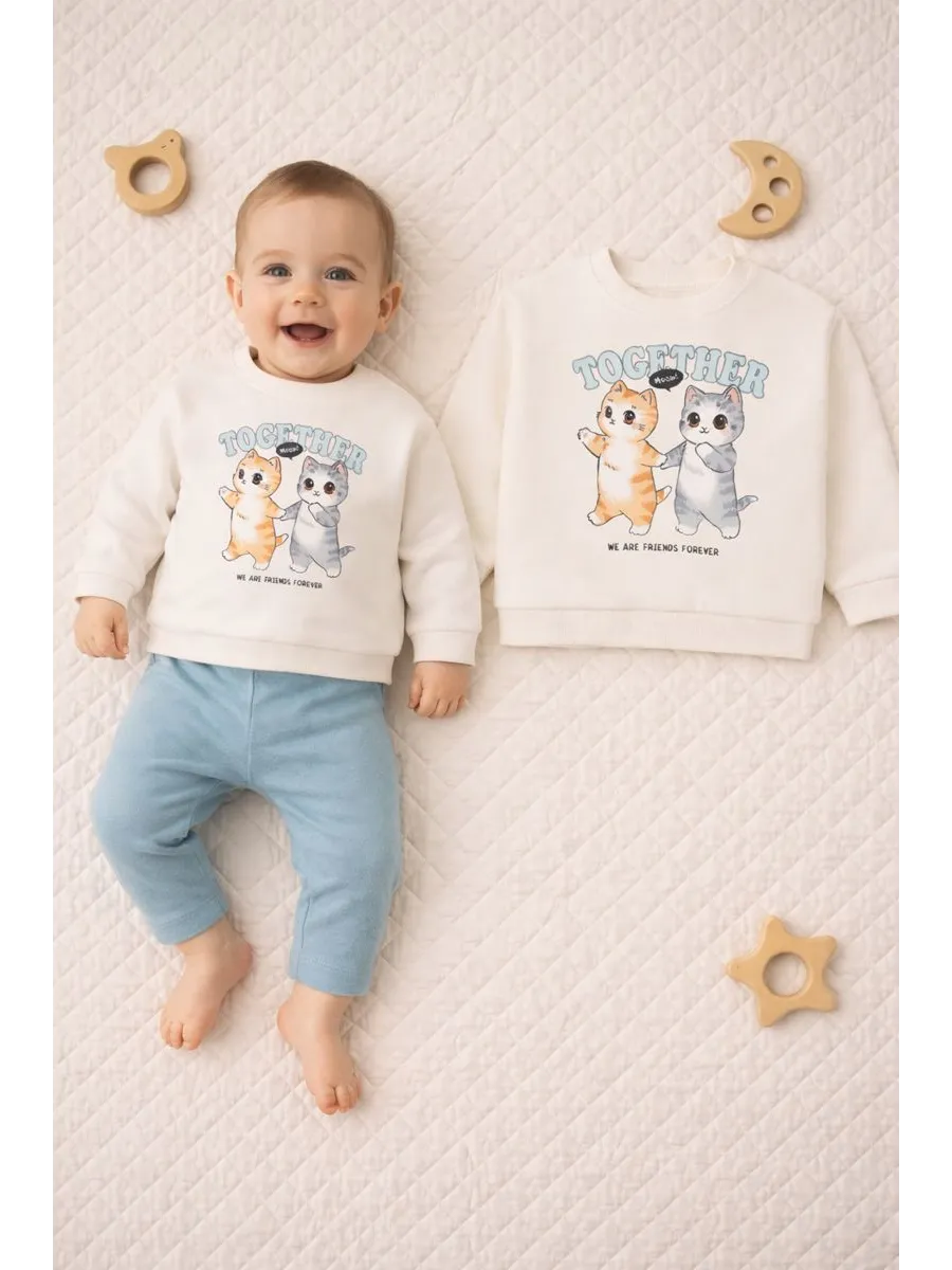 Свитшот Mark Formelle (Марк Формэль) 83106/молочный +печать - фото 2