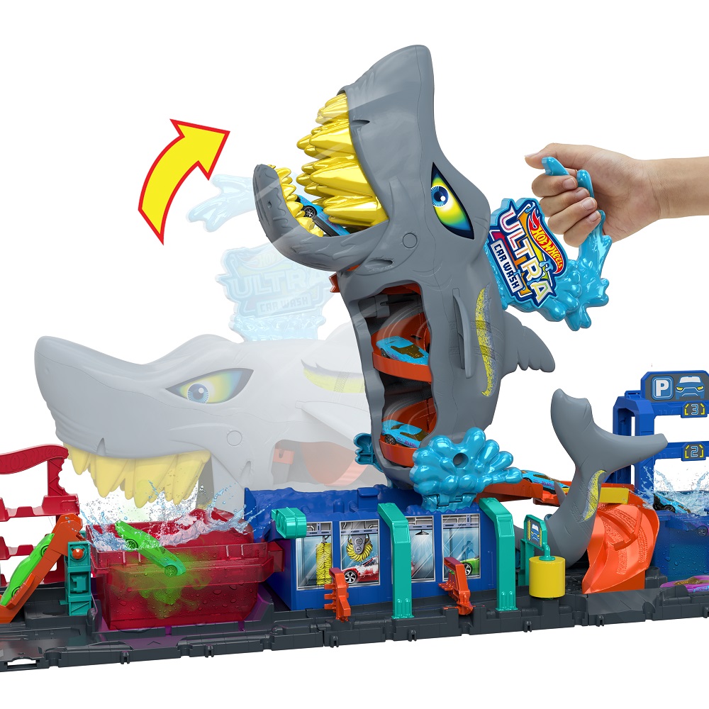 Автомойка Hot Wheels city ultra shark car wash HTN82 - фото 8