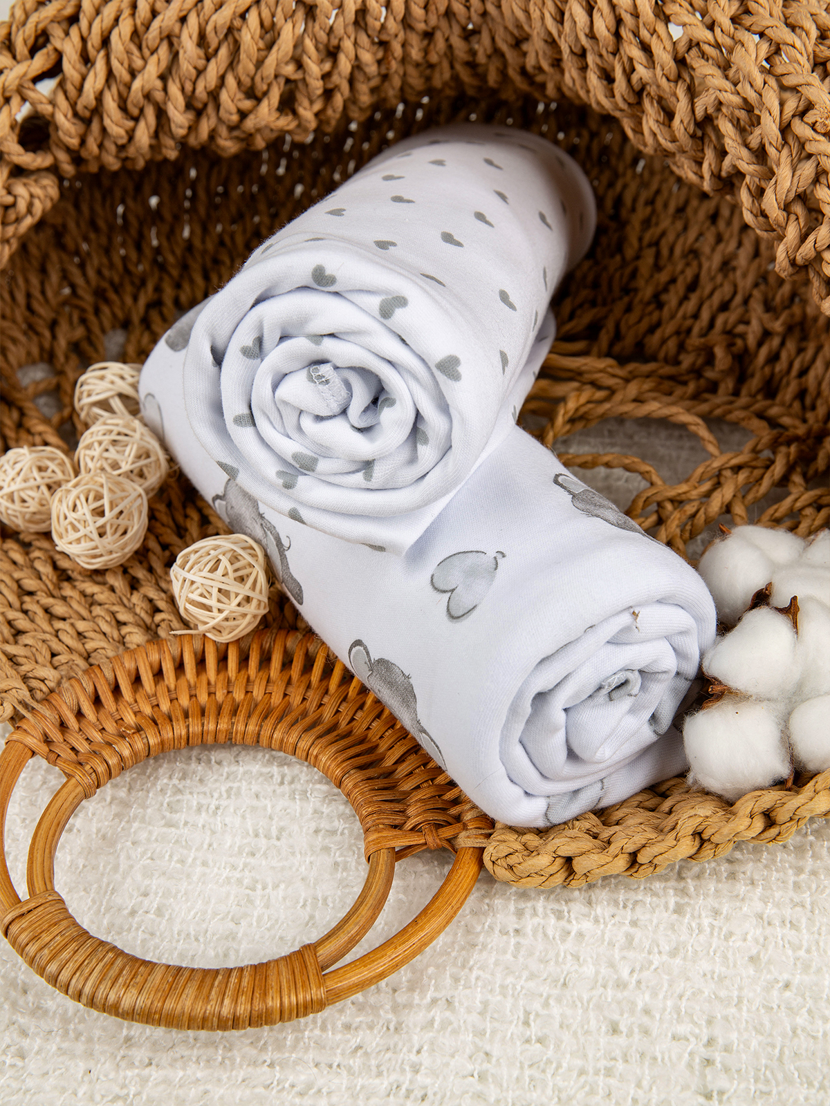 Пелёнка inlovery трикотаж 85х100 см 2 шт. - фото 15