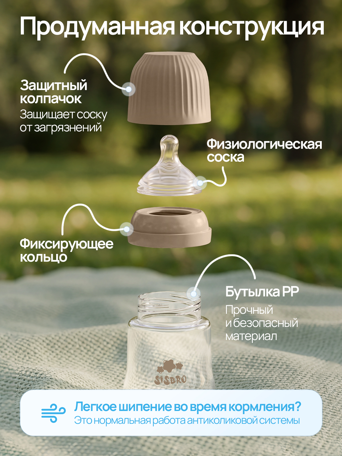 Бутылочка SISBRO 180 мл - фото 4