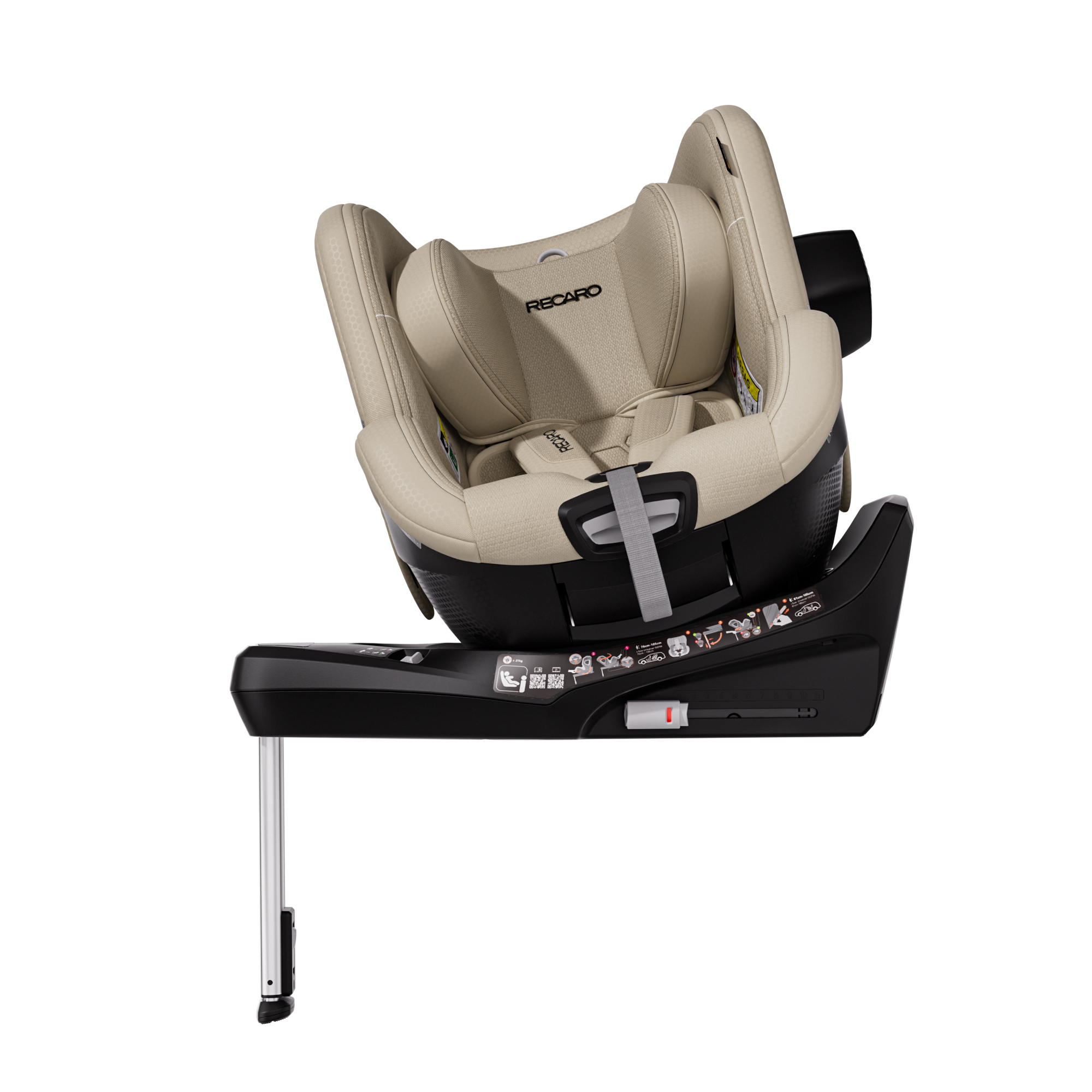Автокресло Recaro Toron 1 Kid Isofix 0+/1 (0-18 кг) бежевый - фото 11