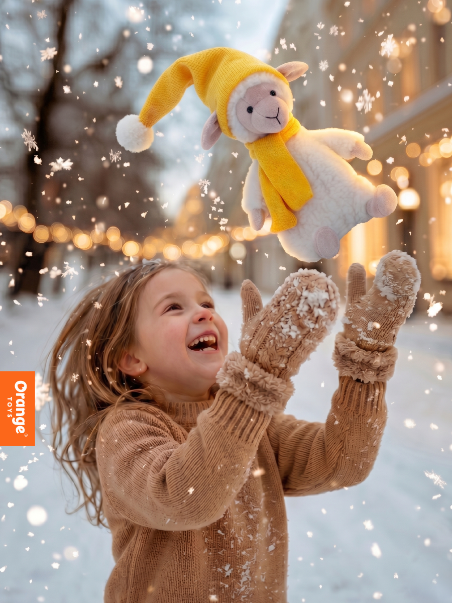 Мягкая игрушка Orange Toys Овечка Ники в жёлтой шапочке - фото 4
