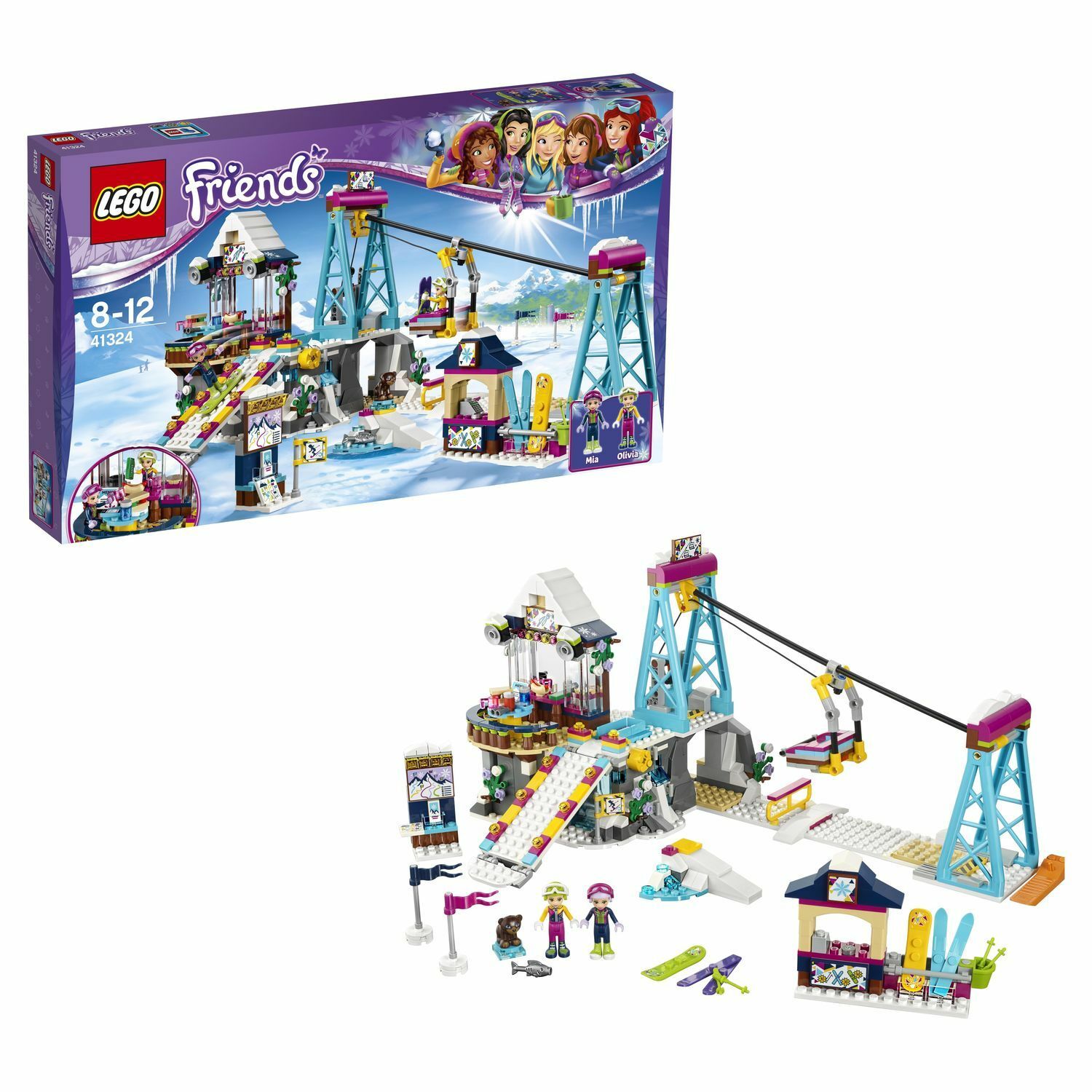 Конструктор LEGO Friends Горнолыжный курорт: подъёмник блочный - фото 1