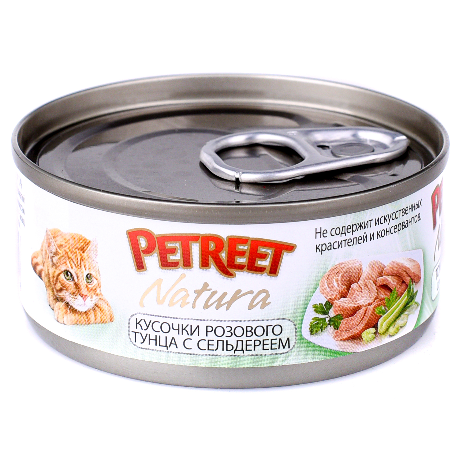 Корм влажный для кошек Petreet 70г кусочки розового тунца с сельдереем консервированный - фото 2