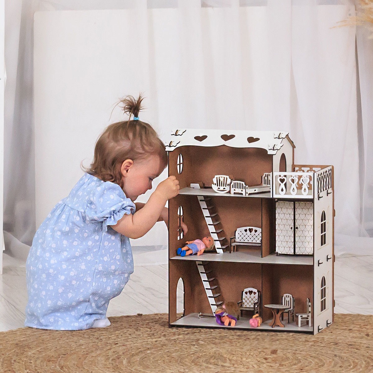 Домик для кукол Pema kids с мебелью Варя+Мебель - фото 2